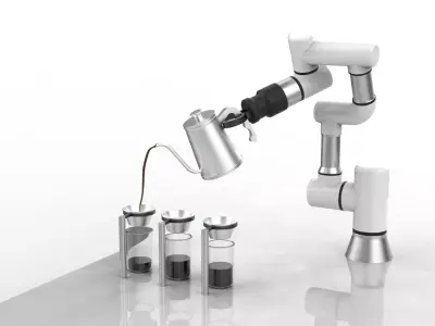Industrial Robot arm Coffee Robot beaker 3D model 3D model