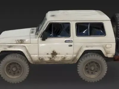 Realistic 80s Boxy Off-Road 4x4 3d model Low-poly 3D model