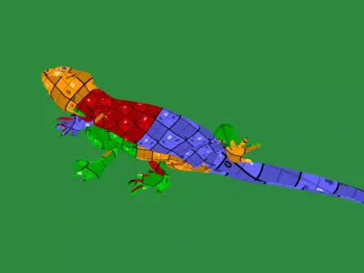 Inland Bearded Dragon Lizard Free low-poly 3D model