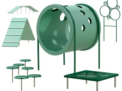Dog training area 3D model