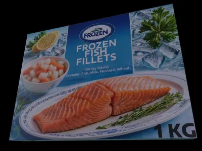 Frozen Fish Fillets - GAME READY PBR Low-poly 3D model