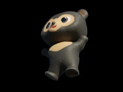 Cute Baby Sun Bear 3D model