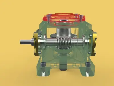 SPEED REDUCER GEAR BOX WORM HELICAL WPX 3D model
