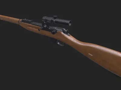 Mosin Nagant M91 Low-poly PBR Free low-poly 3D model