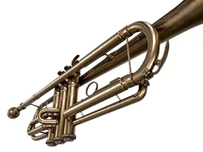Trumpet   3 Types Low-poly 3D model