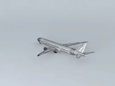 AirAtlanticOcean Boeing 777 300ER with interior Free 3D model