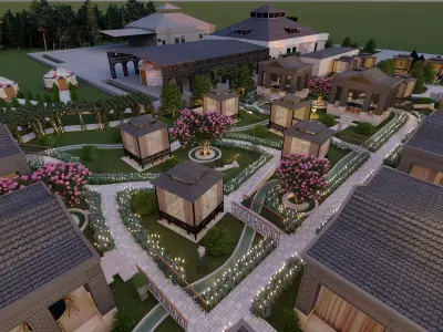 Restaurant Landscape Free 3D model
