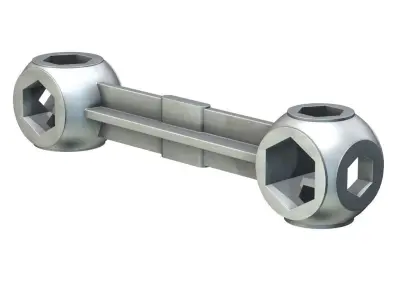Dumbbell Bicycle Spanner Free 3D model