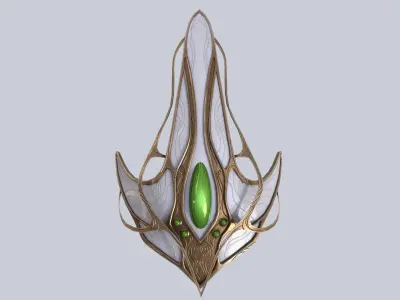 Alien spacecraft Low-poly 3D model