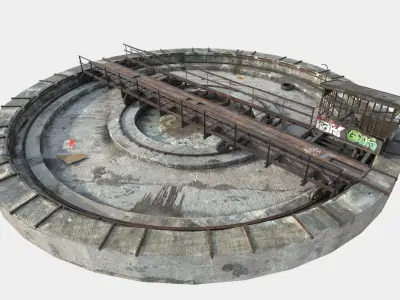 Abandoned Railway Turntable  3D model
