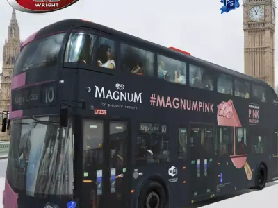Wrightbus Routemaster Magnum ice livery Low-poly 3D model