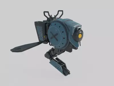 Future sci-fi flying scorpion defense robot 3D model
