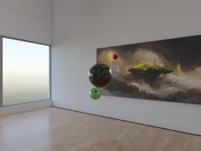 HDRI - Art Museum Gallery Interior 29 v2 - 16384x8192 Texture