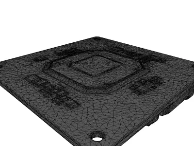 Modern Computer Chip Circuit Board 3D model