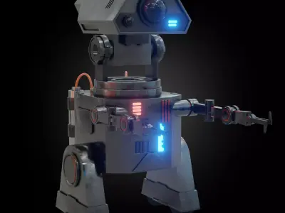 Denis elka46464646gmail comSci-fi Robot 3D model Free low-poly 3D model