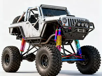 Prism Crawler Extreme Off-Road Jeep 3D Model Low-poly 3D model