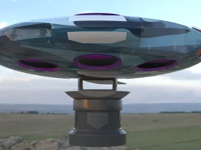 Urban Veloci Raptor - Jet Hoover Craft - Concept 3D model