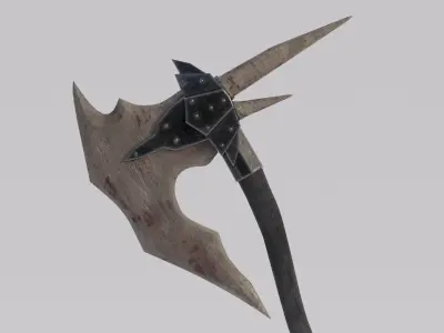 Dragon Bon Two Handed Ax Low-poly 3D model