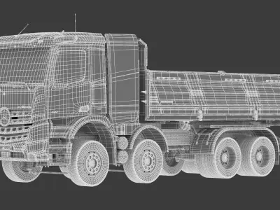 Mercedes Benz eArocs 400 Electric Dump Truck 3D model