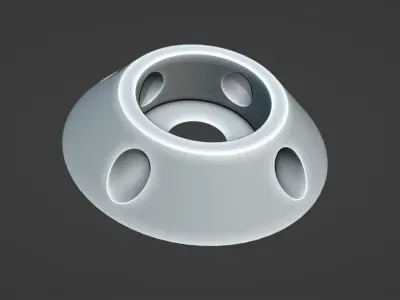 Tapered Circular Groove  Low-poly 3D model