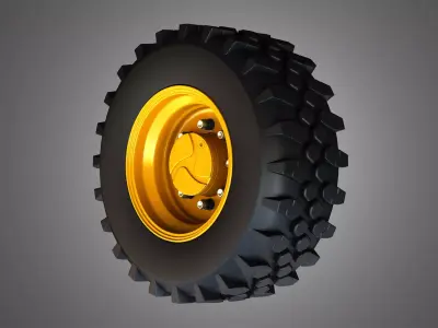 Loader Wheel and Tire 3D model