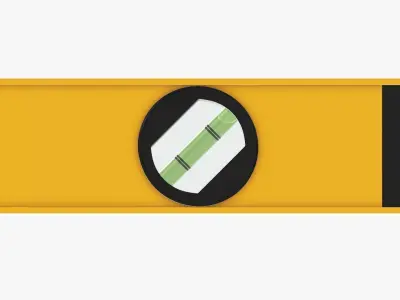 Bubble level building 01 3D model