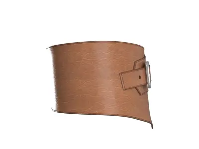 Brown Wide Belt 3D model
