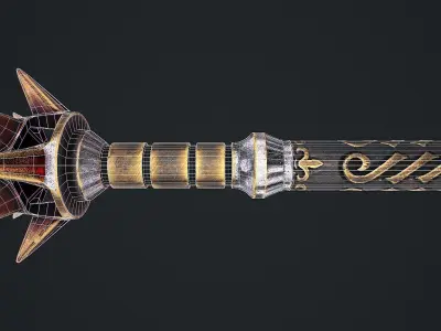 Fantasy sword 1 3D model Low-poly 3D model