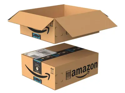 Amazon Box 1H PBR 12 Low-poly 3D model