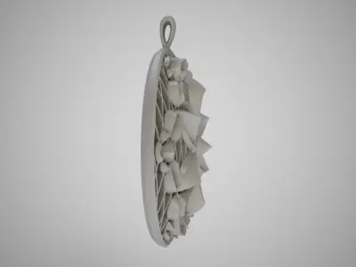 Floral Cambered Necklace 3D print model