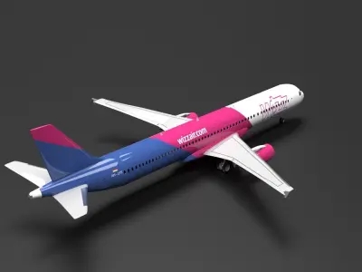 Airbus A321 WizzAir Livery 3D model