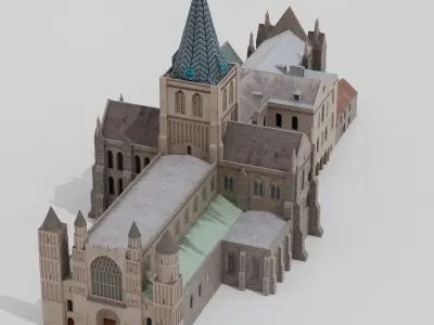 Rochester Cathedral Low-poly 3D model