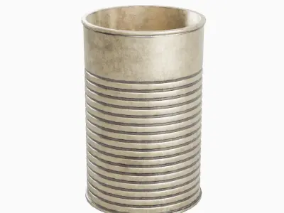 Tin Can 02 Low-poly 3D model