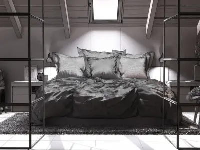 Industrial Bedroom OCTANE RENDER 3D model