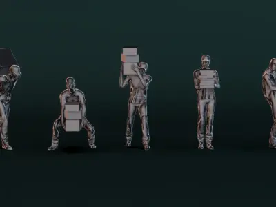 Delivery Man 3D model