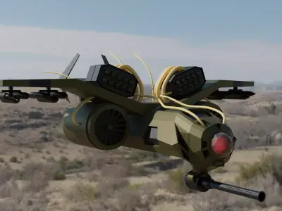 Drone-2 Low-poly 3D model 3D model