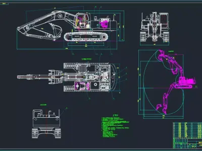 33 tons excavator 3D model