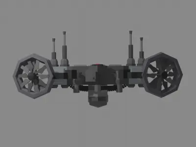 Scifi lowpoly Atack drone Duckling Low-poly 3D model
