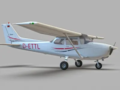 Cessna 172 Low-poly 3D model by Boba3d
