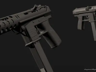 TEC-9 Only for Unity Low-poly 3D model