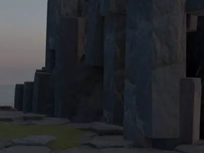 Mystical Island Ruins 3D model