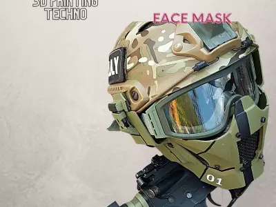 Face Mask STL Files High quality 3D print model  Digital STL  3D print model purchase