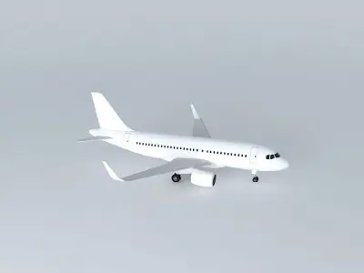 Template Airbus A319 100 Sharklets v.2 Free 3D model