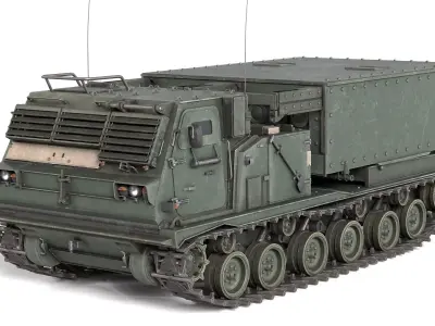 M270 Multiple Launch Rocket System Low-poly 3D model