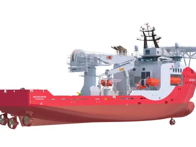Offshore Subsea Construction Vessel OSCV Siem Stingray 3D model