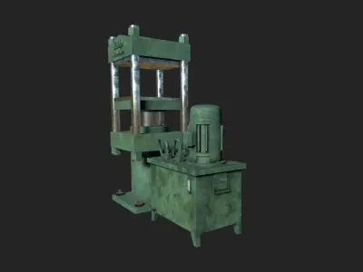 Hydraulic Press Low-poly 3D model purchase