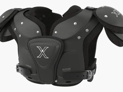 Xenith Flyte Youth Football Shoulder Pads Black 3D model