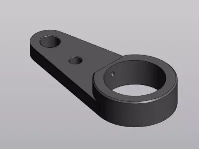 Mechanical Lever Arm with Bearing Eye - Machine Control Part 3D model