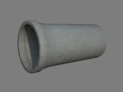 Concrete sleeve pipe Low-poly 3D model