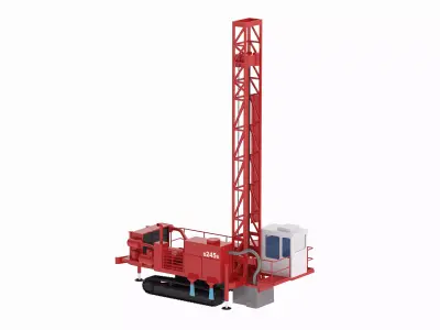 Drill Rig Mining D245S Low-poly 3D model